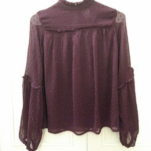 Mock neck blouse